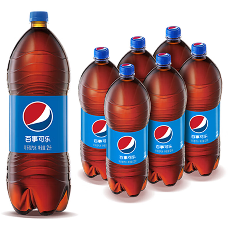 百事可乐 Pepsi 碳酸饮料整箱 2L*6瓶（箱）