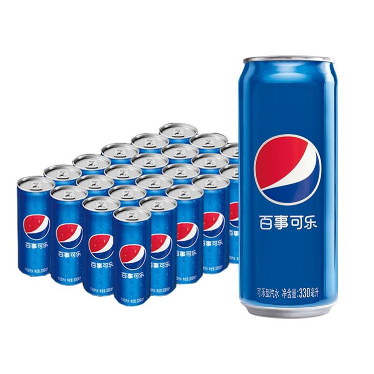 百事可乐 汽水 碳酸饮料 细长罐330ml*24罐（单位：箱）