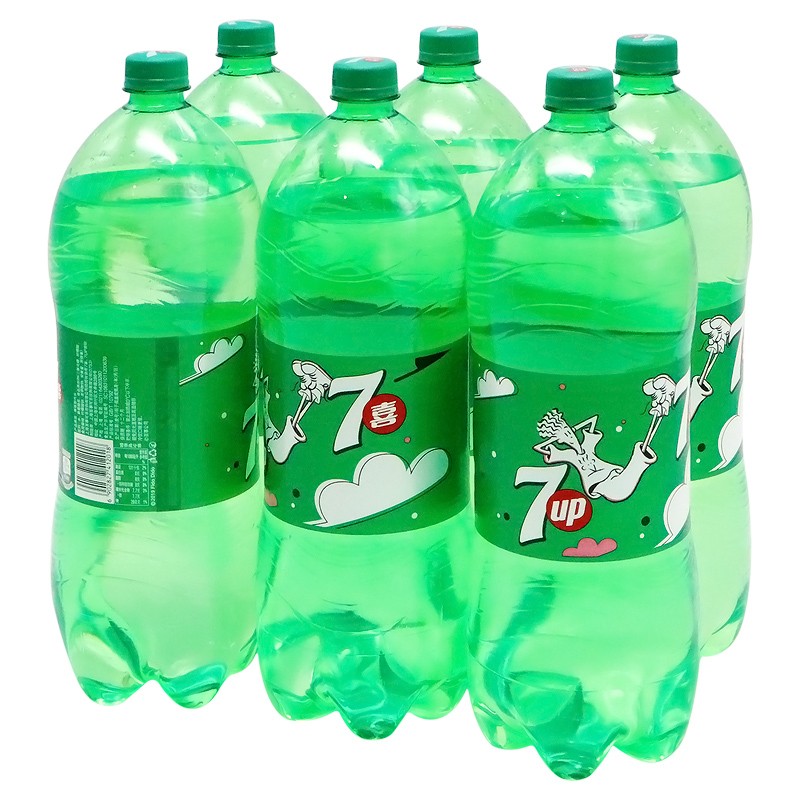 百事可乐 七喜柠檬味汽水 碳酸饮料2L*6瓶（单位：件）