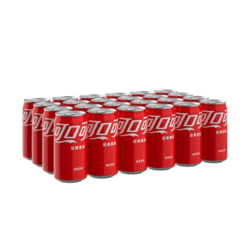 可口可乐（Coca-Cola）汽水 碳酸饮料 200ml*24罐 迷你摩登罐 新老包装随机发货（单位：箱）