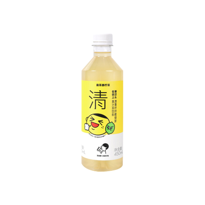 喜茶 清暴柠柠檬绿妍果汁茶饮料450ml*15瓶/箱(箱)