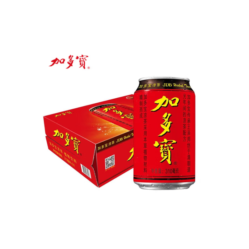 加多宝草本凉茶植物饮料整箱装310ml*24罐（单位：箱）