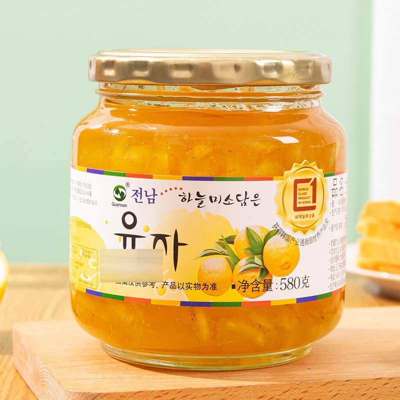 全南 韩国进口 蜂蜜柚子茶饮品 580g 小规格 原装进口 5瓶起订 （单位：瓶）