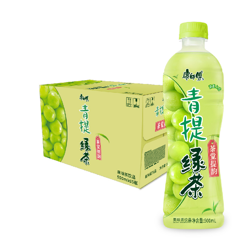 康师傅 青提绿茶500ml*15瓶（单位：箱）果味茶饮料