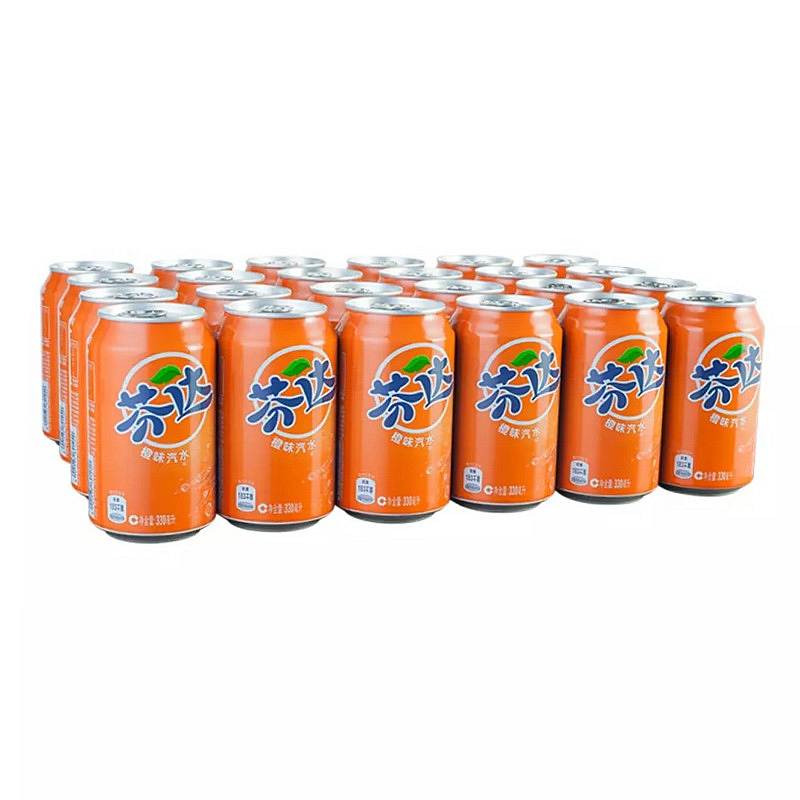 芬达 橙味汽水 330ml*24罐（单位：件）