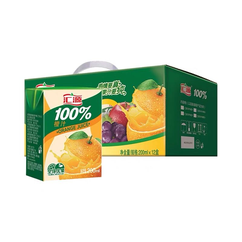 汇源果汁饮品礼盒100%橙汁200ml*12/箱（箱）