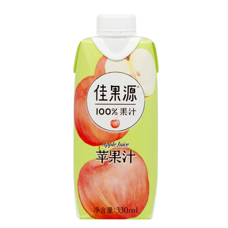 佳果源100%苹果汁330ml*12瓶（箱）