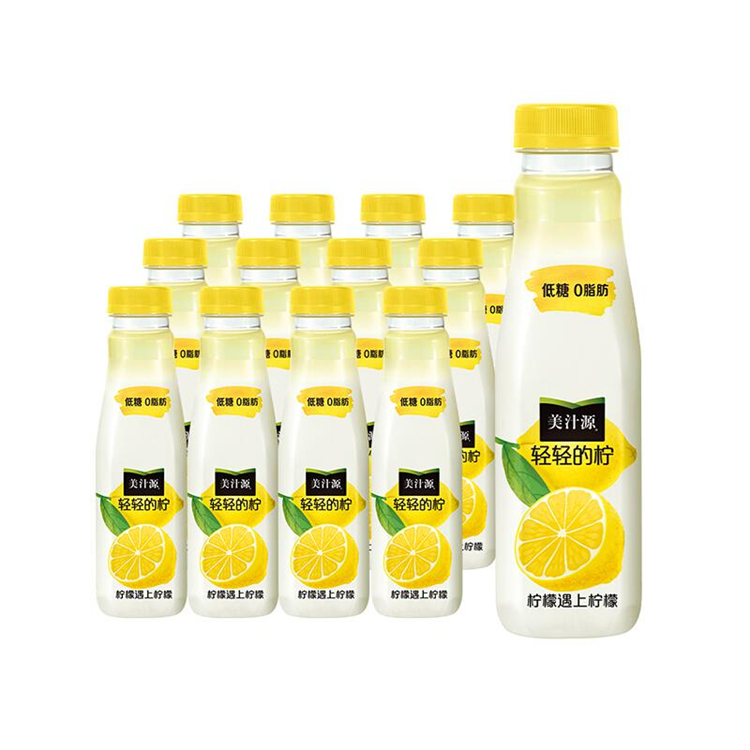 美汁源 轻轻的柠 柠檬味复合果汁饮料 420ml*12瓶（单位：箱）