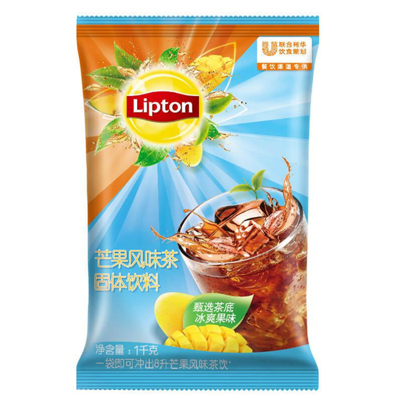 立顿Lipton 冷泡冰饮果汁粉 芒果风味茶粉1KG 固体饮料（单位：袋）