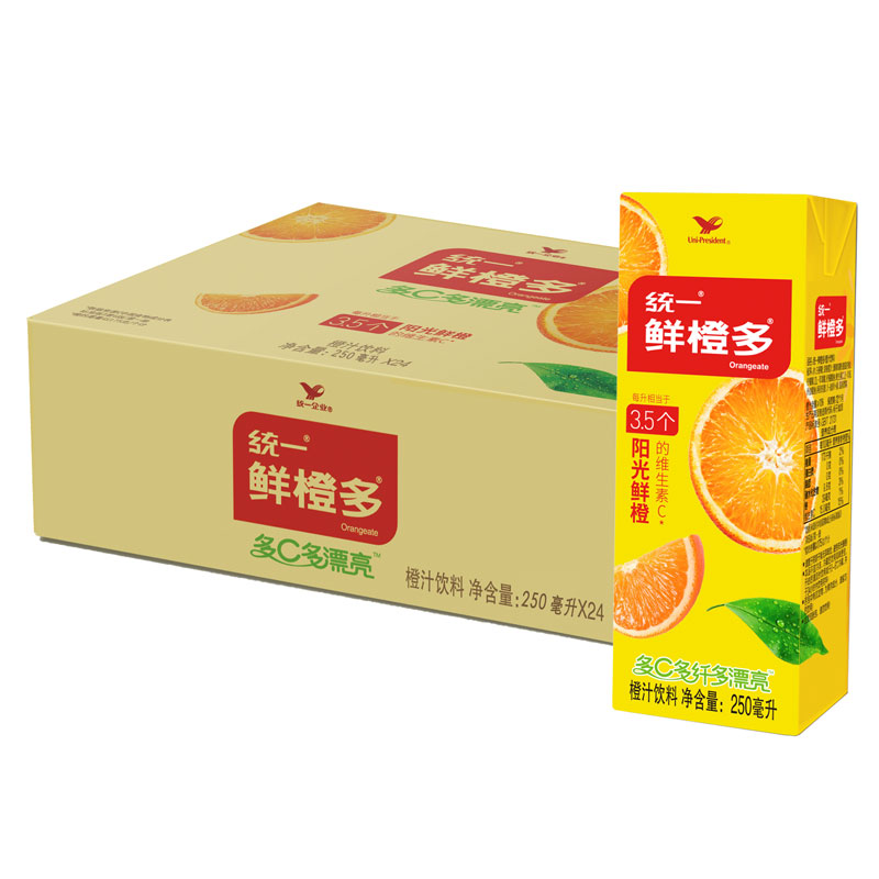 统一 鲜橙多 250ml*24盒（单位：箱） 橙汁饮料