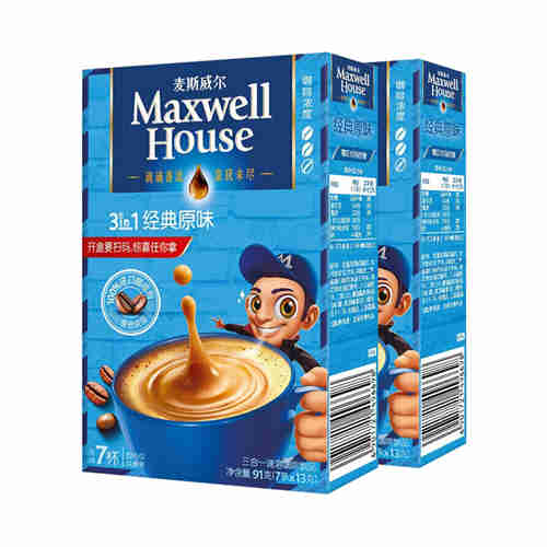 麦斯威尔3合1原味咖啡91g（盒）
