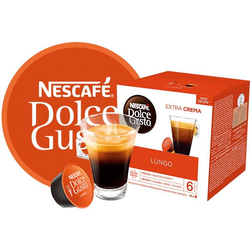 雀巢DOLCE GUSTO美式浓黑进口黑胶囊咖啡16颗装(单位：盒）
