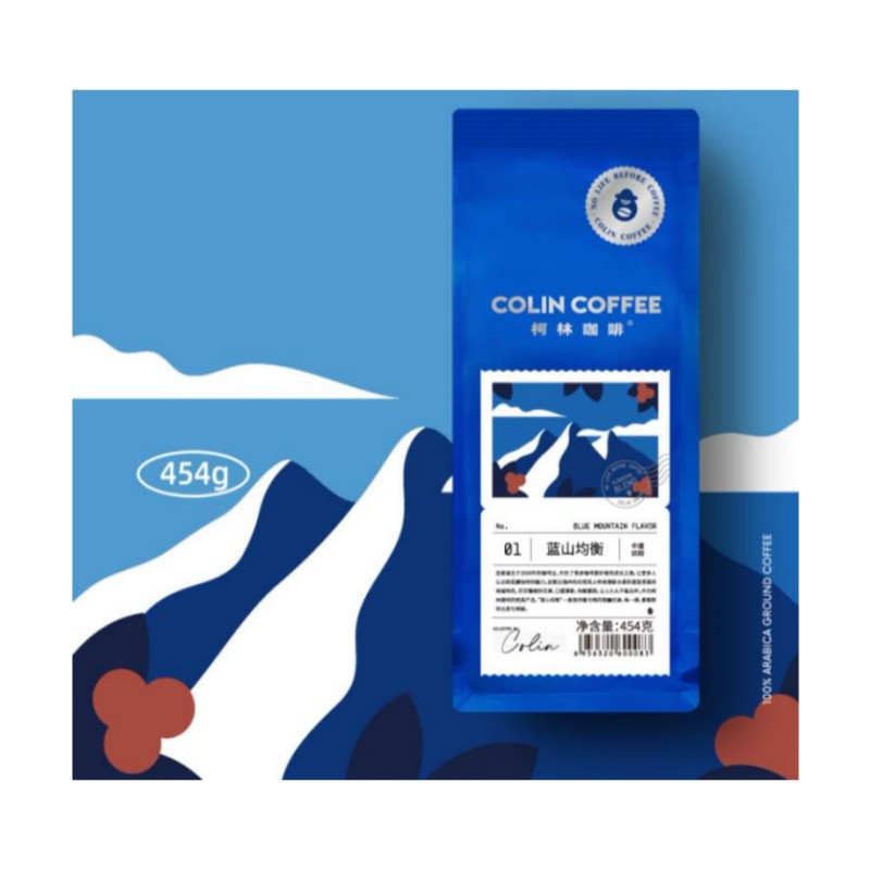 柯林丨蓝山均衡咖啡豆454g 蓝山风味中度烘焙不磨粉（袋）