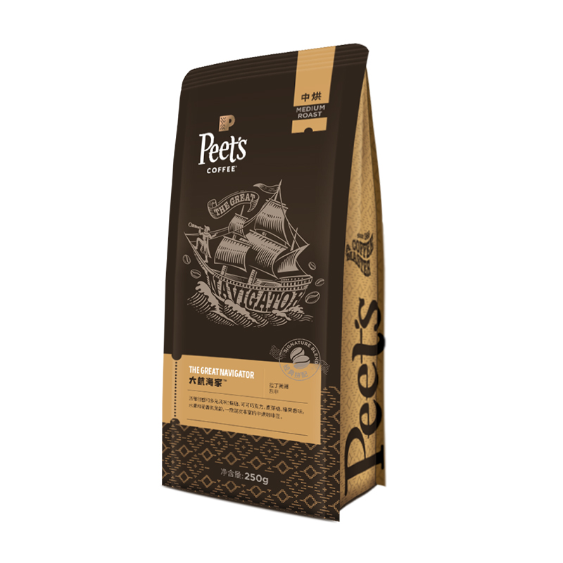 Peet＇s coffee 大航海家咖啡豆新鲜烘焙黑咖啡250g（单位：袋）