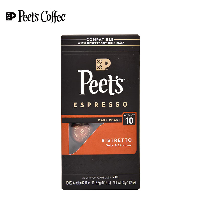 Peet＇s coffee 10号精粹浓缩 5.3g*10/盒(单位：盒)