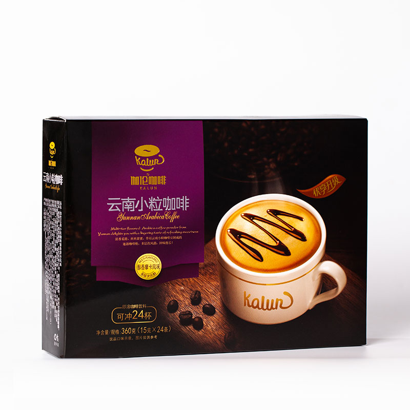 伽伦速溶咖啡粉云南醇香摩卡风味24条特浓盒装（盒）