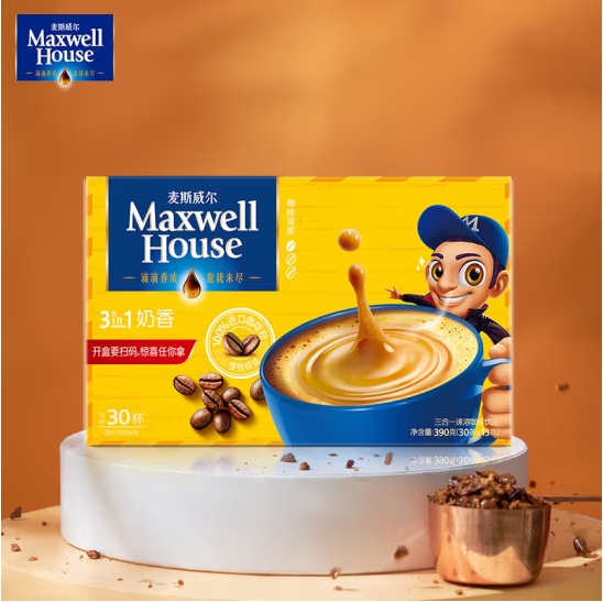 麦斯威尔（Maxwell House）奶香速溶30条咖啡(单位：盒)