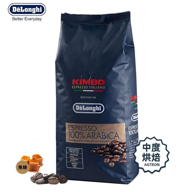 德龙（Delonghi）金堡金标意式浓缩阿拉比卡黑咖啡1000g(单位：袋)