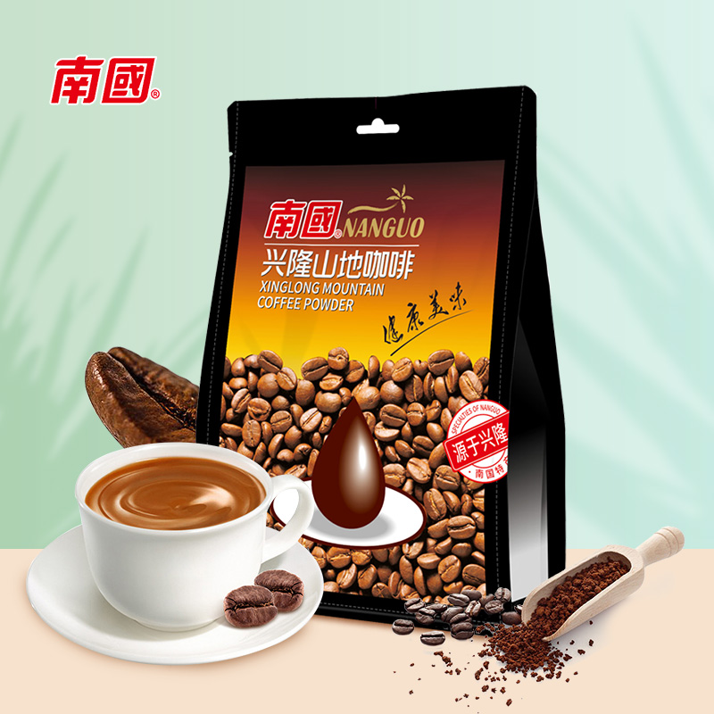 南国 海南特产 速溶咖啡 木炭深培咖啡粉 早餐办公室冲调饮品 306g/袋(袋)