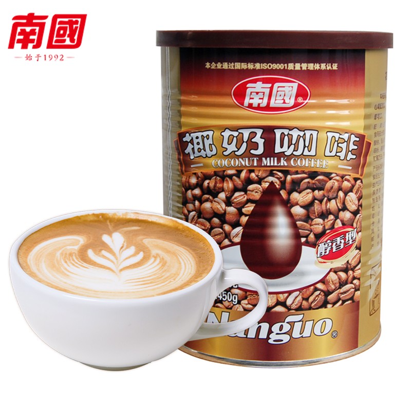 南国 醇香椰奶咖啡450g/罐 海南特产速溶咖啡粉(罐)