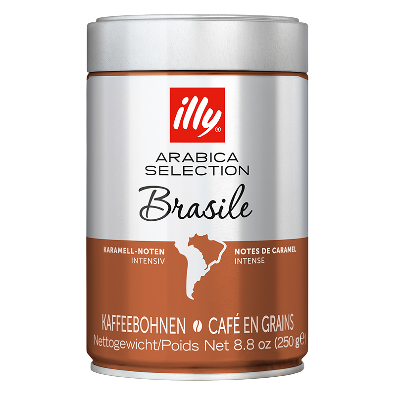 意利（illy）咖啡豆 意大利进口 阿拉比加精选单品咖啡豆（巴西）中度烘焙250g（单位：罐）