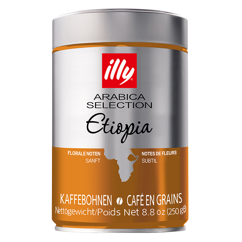 意利（illy）咖啡豆 意大利进口 阿拉比加精选单品咖啡豆（埃塞俄比亚）浅度烘焙250g（单位：罐）