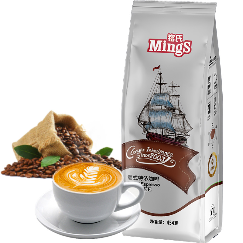 铭氏Mings 咖啡豆 商用系列 意式特浓咖啡豆454g 意大利浓缩拼配（单位：袋）