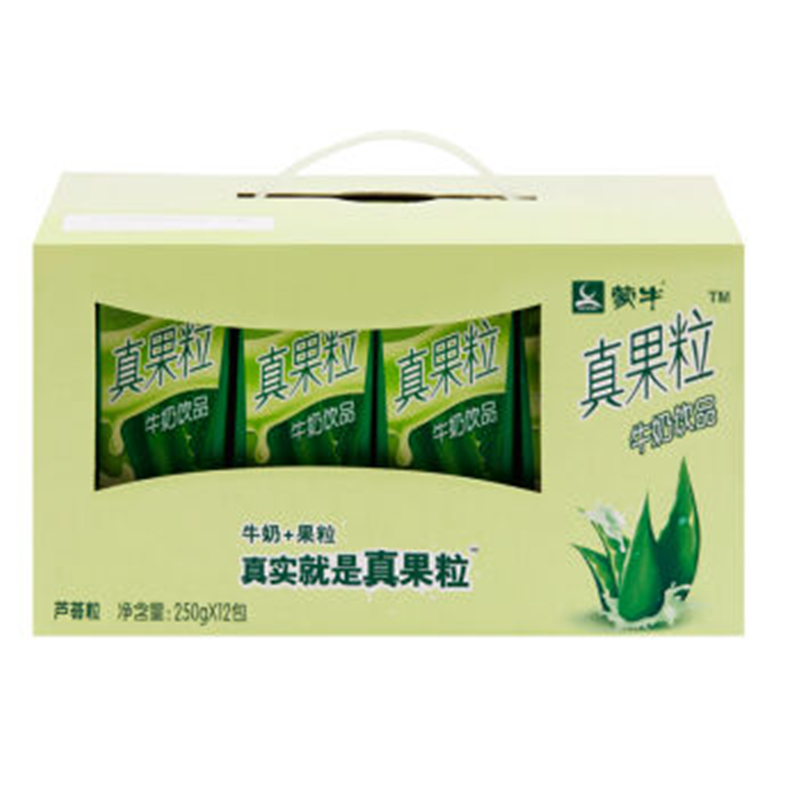 蒙牛真果粒牛奶饮品(芦荟)250ml*12盒/箱(箱)