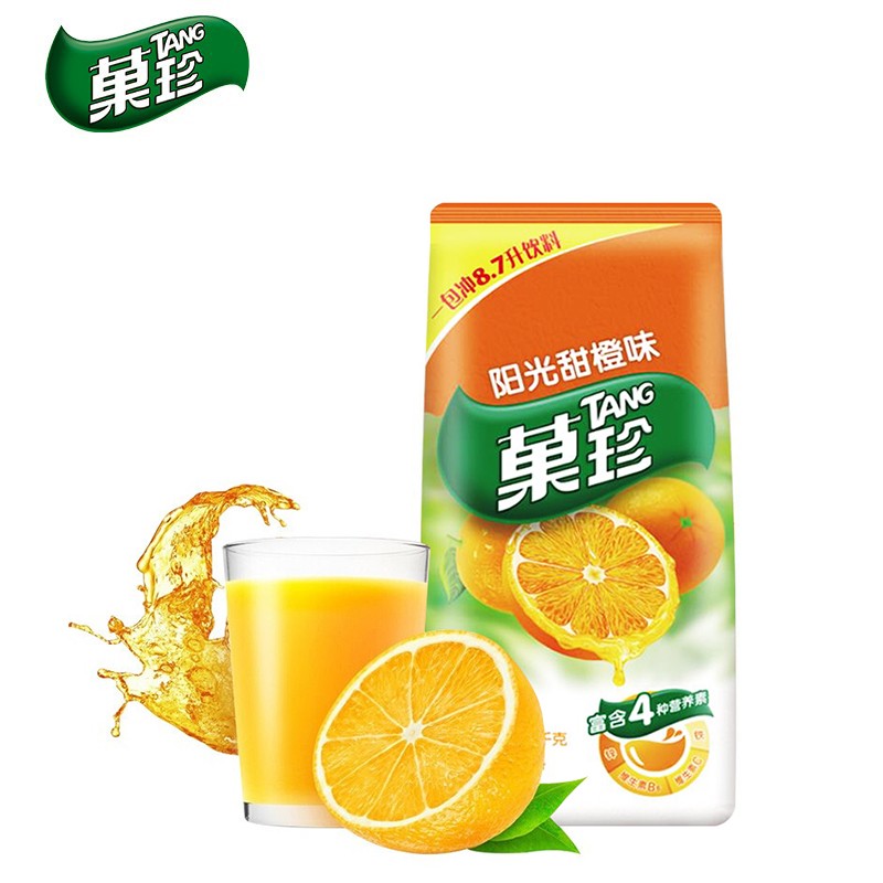 菓珍阳光甜橙味果汁粉速溶冲调1000g袋装（袋）