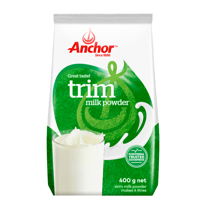 安佳（Anchor）高钙脱脂奶粉 400g袋装  学生成人牛奶粉 新西兰原装进口早餐冲饮(袋)
