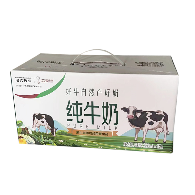 武强县现代牧业纯牛奶250ml*12盒