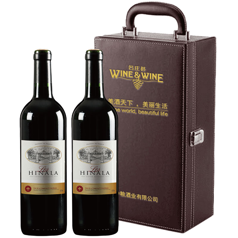 中粮名庄荟法国-希娜拉干红珍藏葡萄酒礼盒750ml*2瓶(盒)