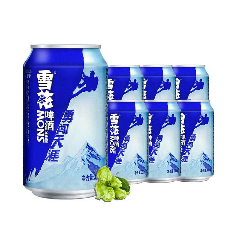 雪花 勇闯天涯 啤酒 330ml*6听  （扎）