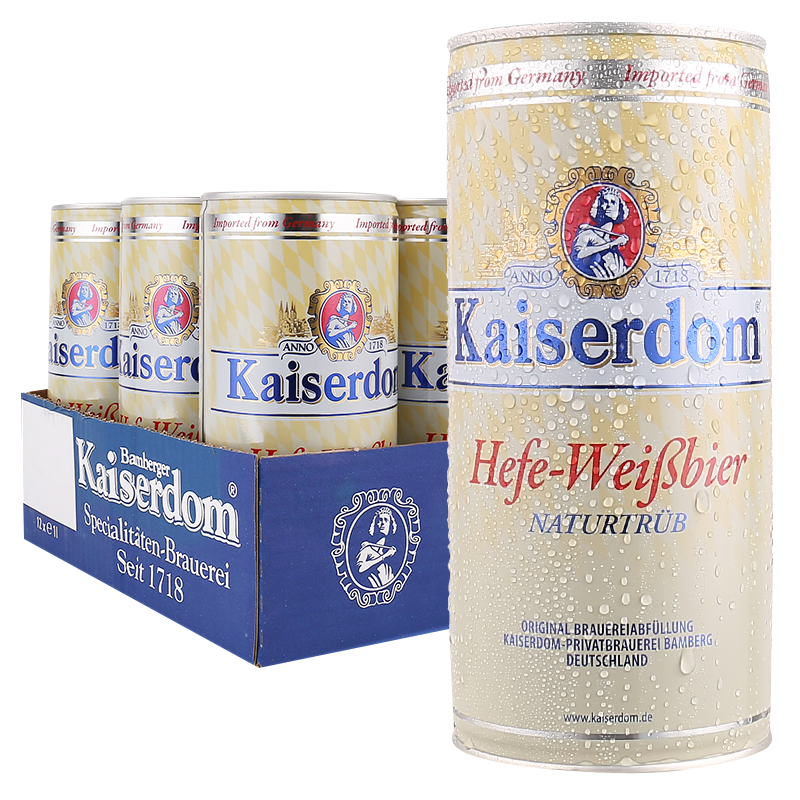 凯撒 Kaiserdom小麦白啤酒1L*12听 整箱装（箱）