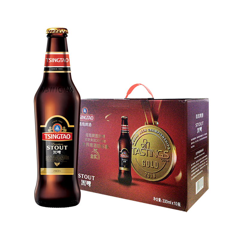 青岛啤酒（TsingTao）黑啤18度 330ml*10瓶（单位：箱）