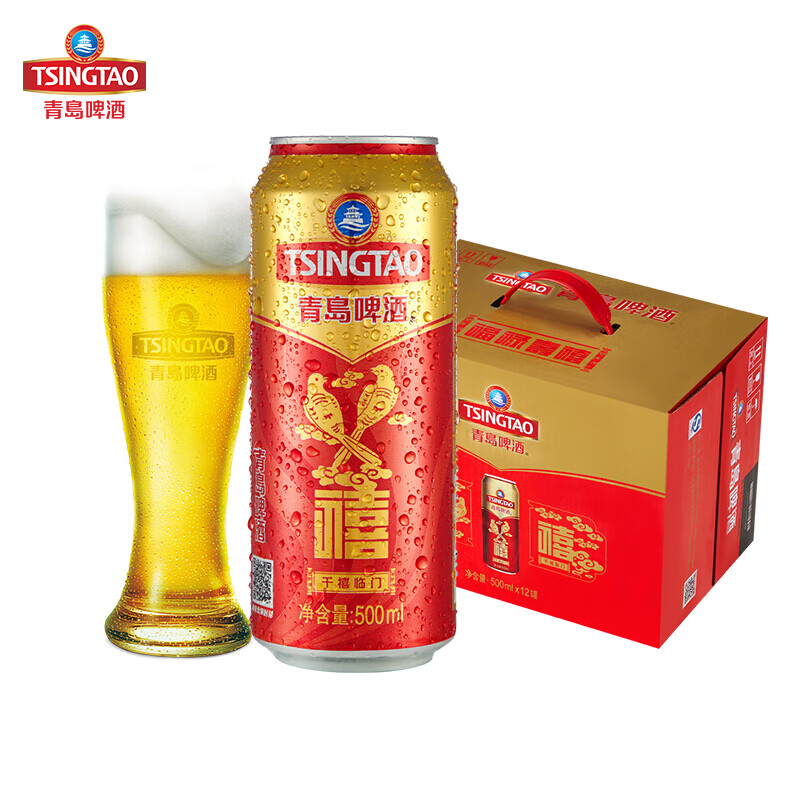青岛啤酒（TsingTao）千禧临门10度500ml*12罐（单位：箱）