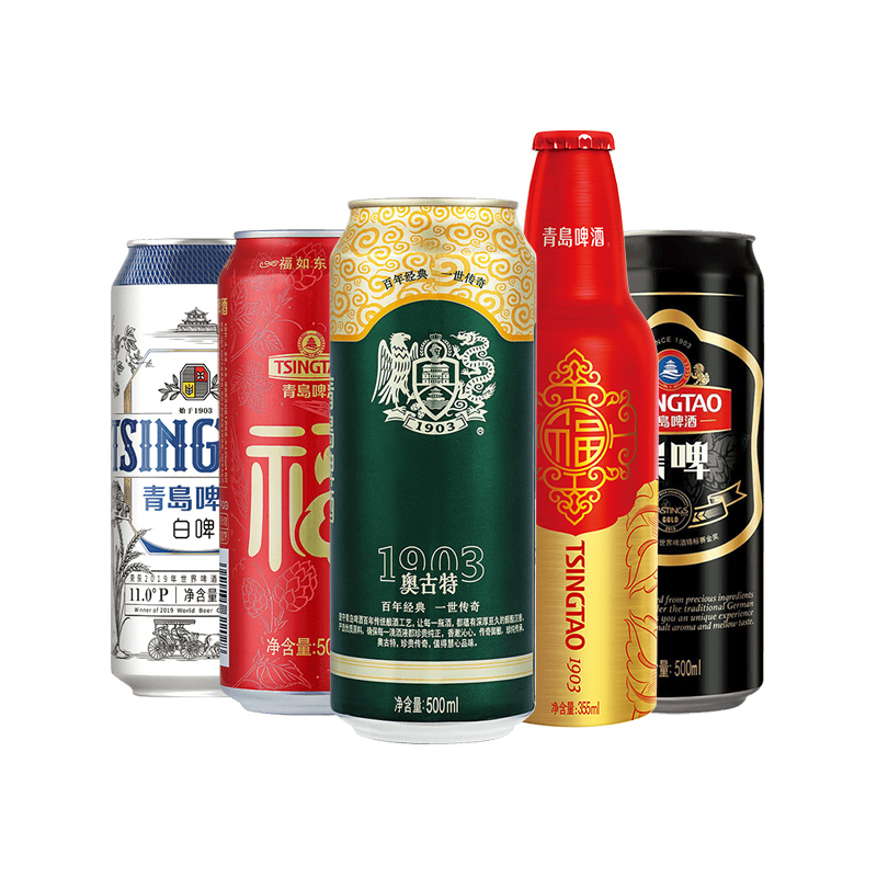 青岛啤酒（TsingTao）5种人气单品组合 全家福礼盒10瓶装（单位：箱）