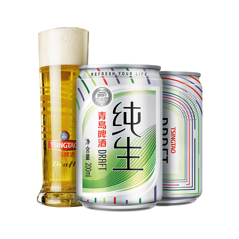 青岛啤酒（TsingTao）纯生10度200ml*24罐（单位：箱）