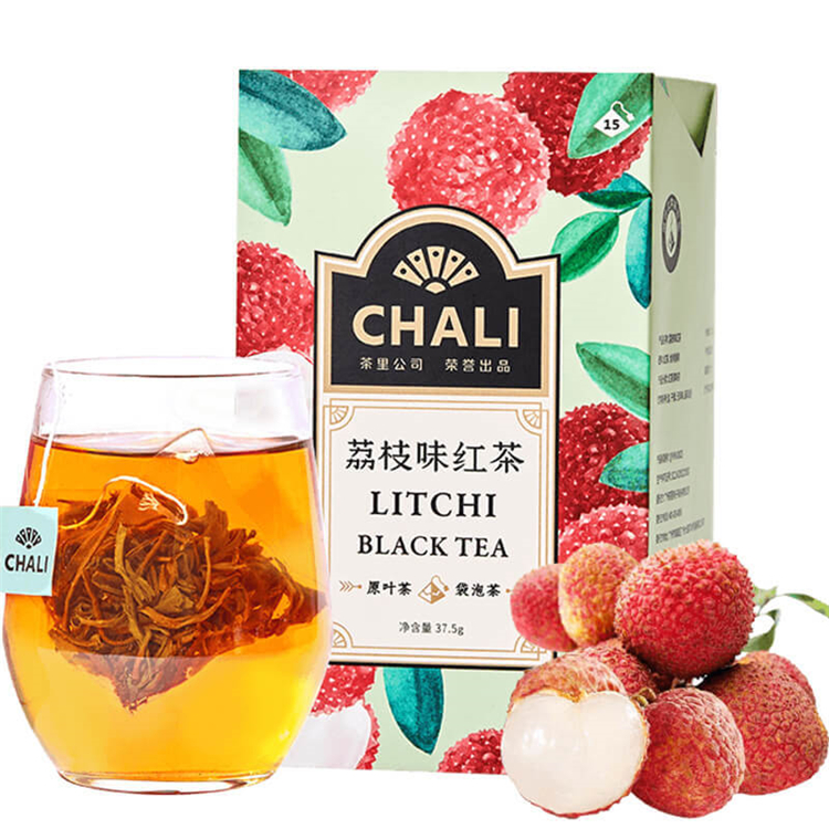 茶里CHALI 水果茶叶 荔枝味红茶2.5g*15包（单位：盒）