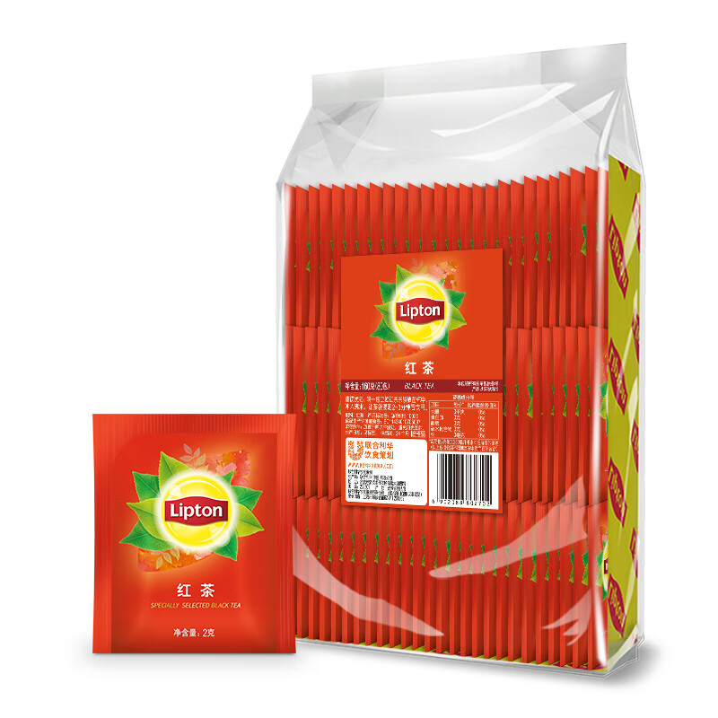 立顿（Lipton）红茶包黄牌精选红茶2g*80包 独立铝箔袋装（单位：盒）