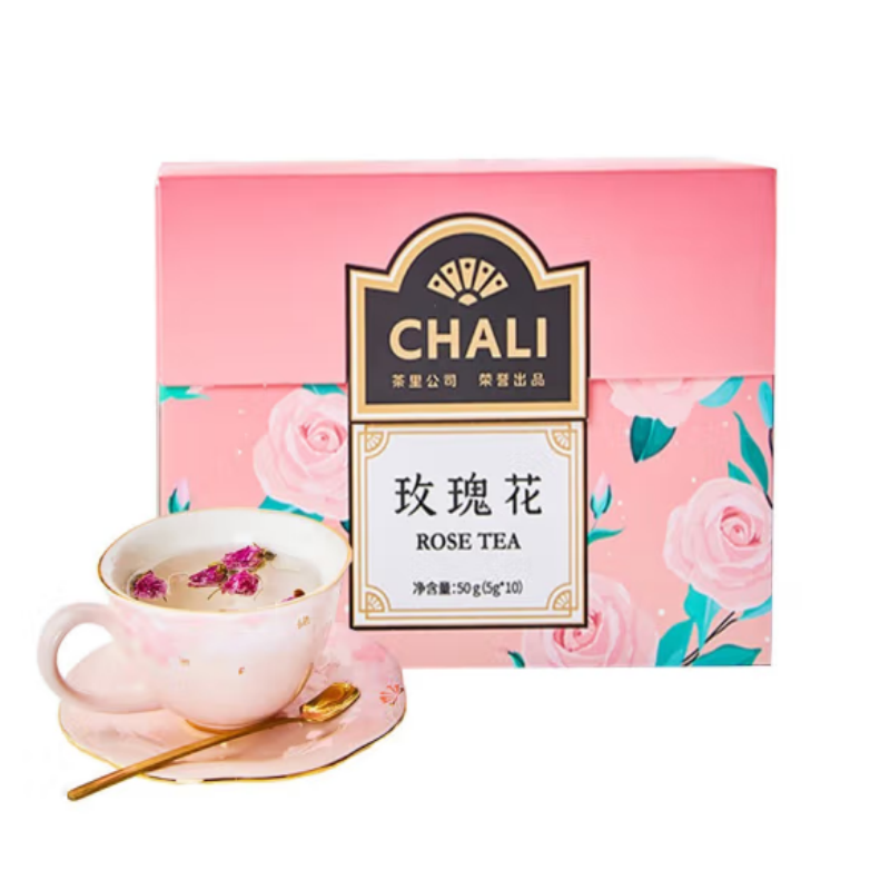 茶里（ChaLi）玫瑰花茶 袋泡茶 50g（5g*10包）（盒）