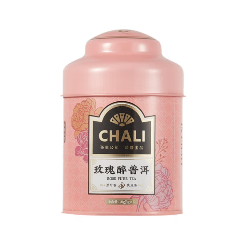 茶里（ChaLi）玫瑰醉普洱袋泡茶  18g（3g×6包） /罐(单位：罐)