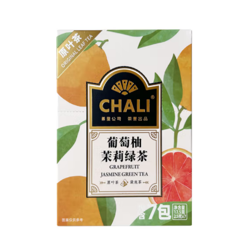 茶里（ChaLi）葡萄柚茉莉绿茶17.5g袋泡茶(单位：盒)