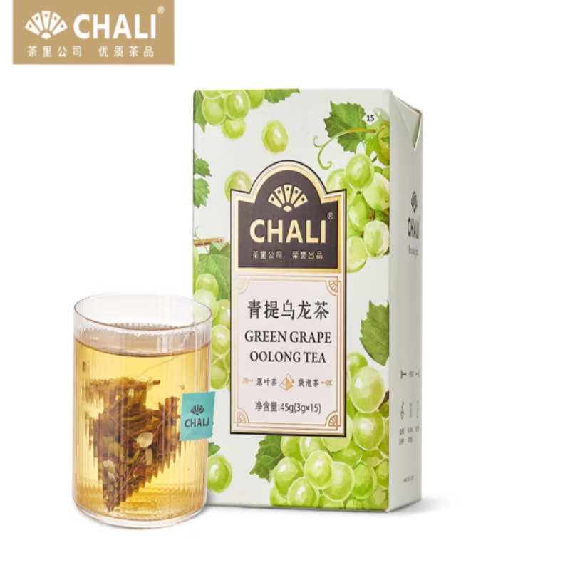 茶里（ChaLi）青提乌龙茶盒装45g袋泡茶(单位：盒)