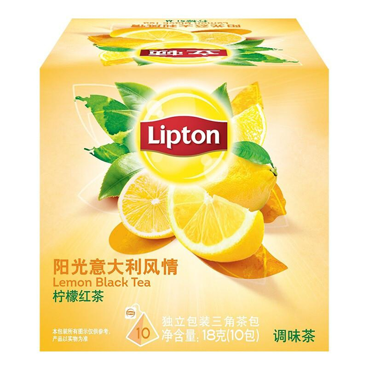 立顿Lipton 热情巴西风情蜜桃芒果红茶 独立三角包袋泡茶包1.8g*10包（单位：盒）
