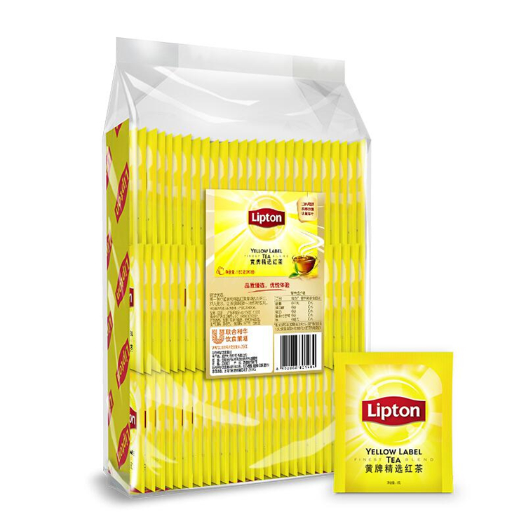 立顿Lipton 黄牌精选 经典红茶 冲饮袋泡2g*80包（单位：袋） 独立镀铝包