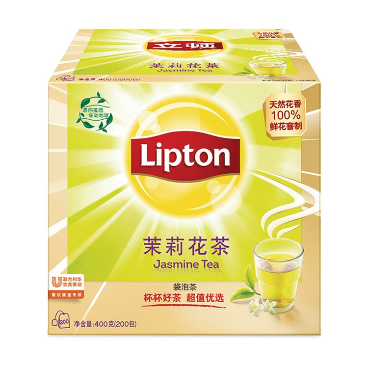 立顿Lipton 茉莉花茶  冲饮袋泡2g*200包（单位：盒）