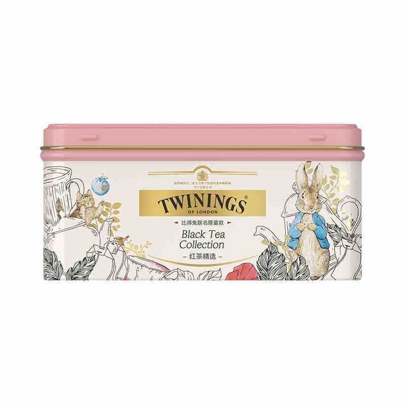川宁（TWININGS）比得兔联名款波兰进口茶包红茶精选2g*18包（单位：盒）