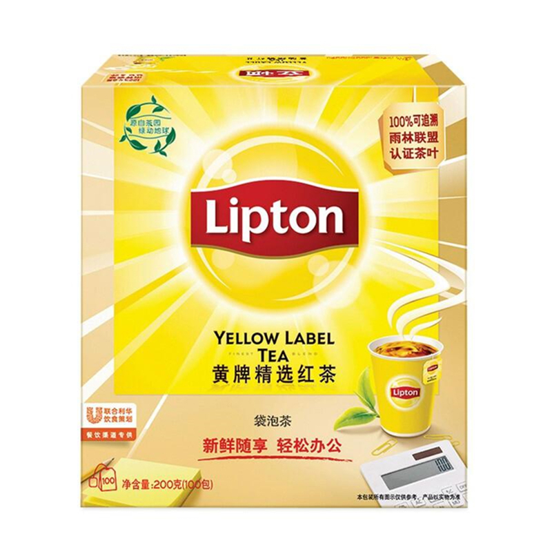 立顿Lipton S100红茶包2g*100包/盒（单位：盒）