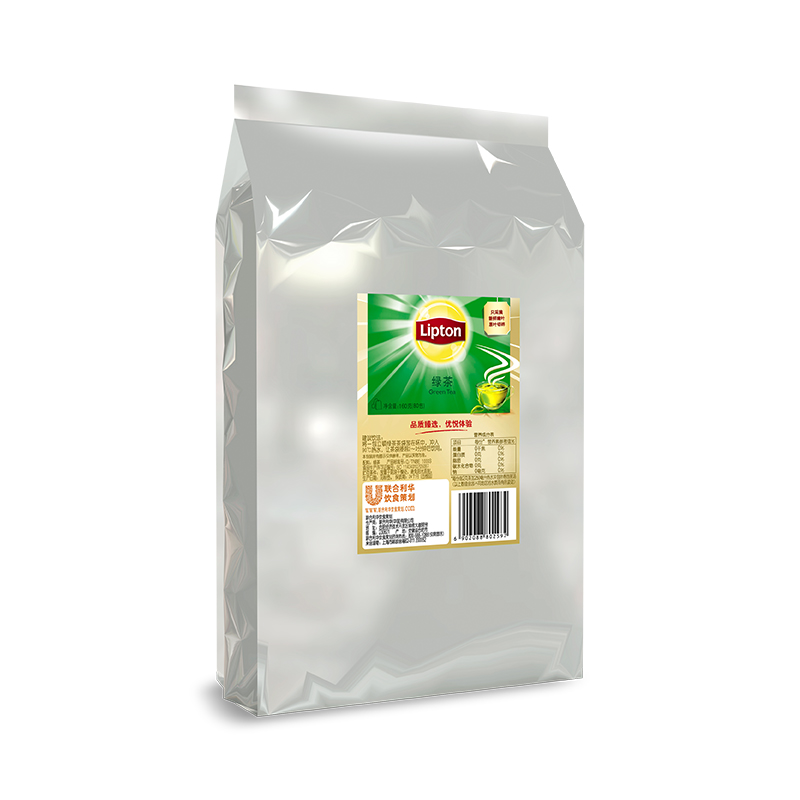 立顿Lipton 绿茶 茶叶 独立纸包冲饮袋泡茶包2g*80（盒）